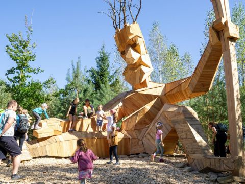 Drevená socha ducha Dubora 