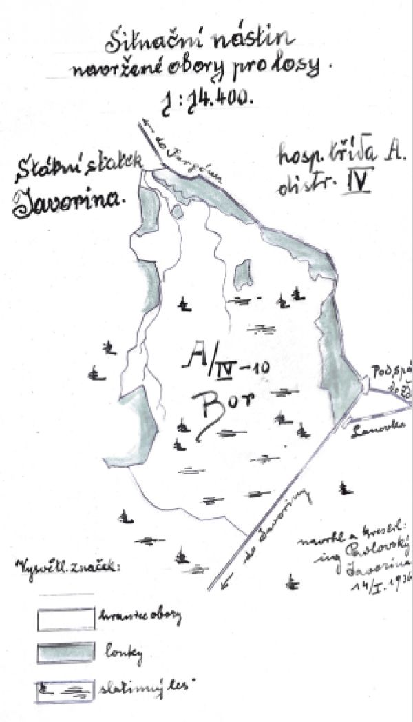 Časť popisovaného dokumentu spred 87 rokov 