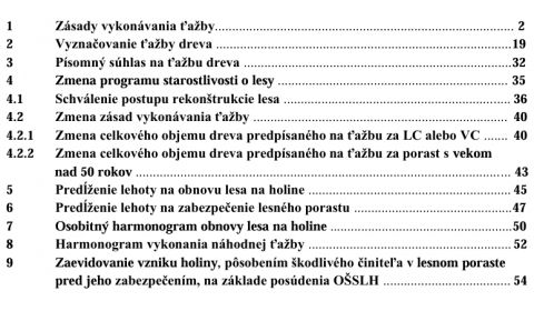 Obsah príročky Slovenskej lesníckej komory 