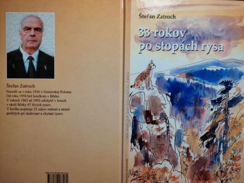 Obálka knižky Štefana Zatrocha 33 rokov po stopách rysa 