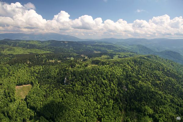 Pohľad zhora na Muránsku planinu 