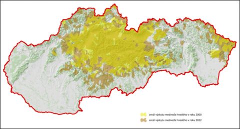 Rozšírenie areálu výskytu medveďa hnedého na Slovensku 