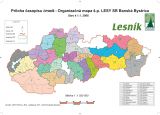 Organizačná mapa š. p. LESY SR v roku 2006, kedy bola transformácia podniku zastavená 