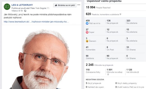 Prvý rozhovor na poste ministra poskytol Ján Mičovský pre LES a Letokruhy. Vzbudil veľký rozruch