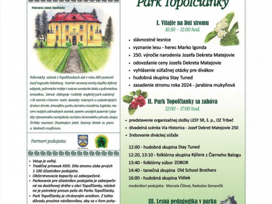 Deň stromu 2024 v Topoľčiankach sa blíži: Všetky obľúbené aktivity pre návštevníkov a ešte niečo navyše